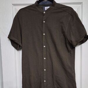 Men's Brown Short Sleeve Shirt